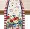 Patriotic America 4th of July Memorial Day Independence Day Table Runner Decoration for Home Kitchen Holiday Party